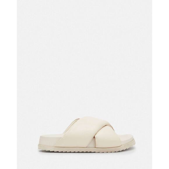 AllSaints Saki Crossover Leather Sandals - 7 - Picture 1 of 8